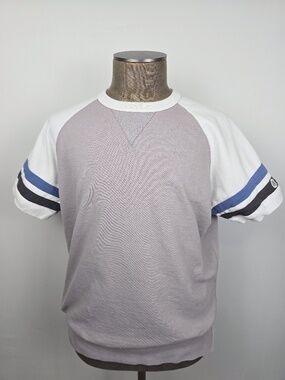 Todd Snyder X Champion Collab Striped Short Sleeve Sweatshirt XL (24.5 X 28)